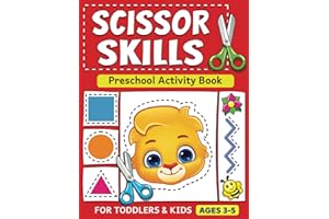 Scissor Skills Preschool Activity Book: Learn to Cut Lines, Shapes, Fruits, Animals | Fun Cutting & Coloring Book for Kids |